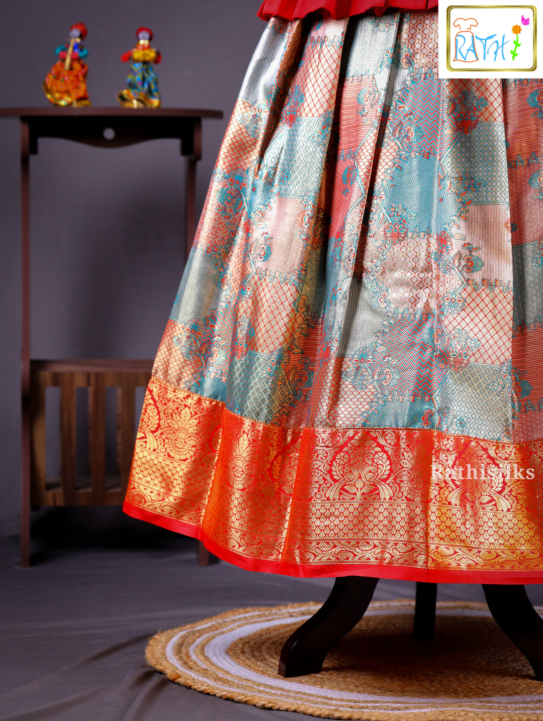 Karishma Brocade Top & Art Silk Brocade Skirt