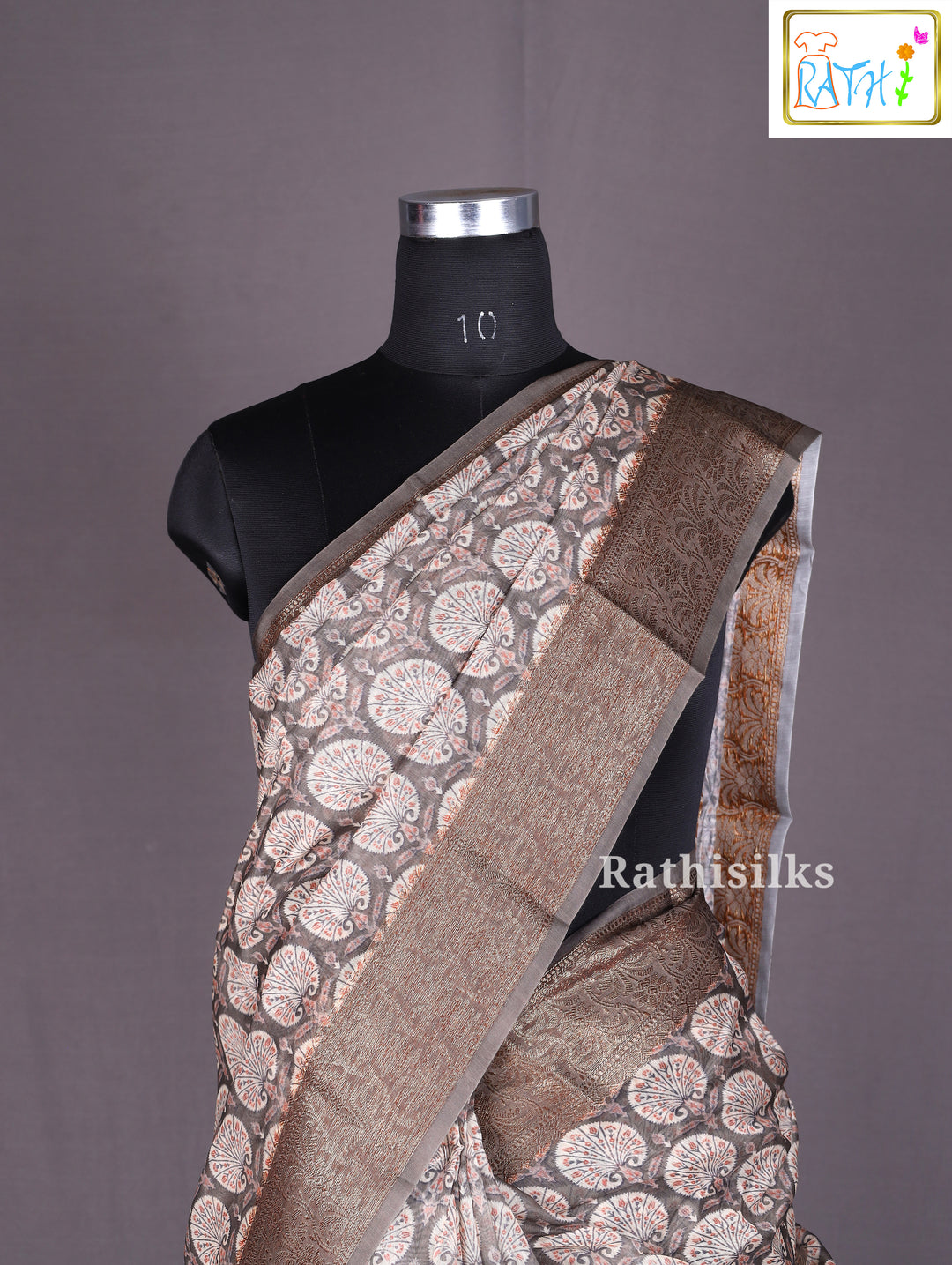 Elegant Brown Cotton Saree