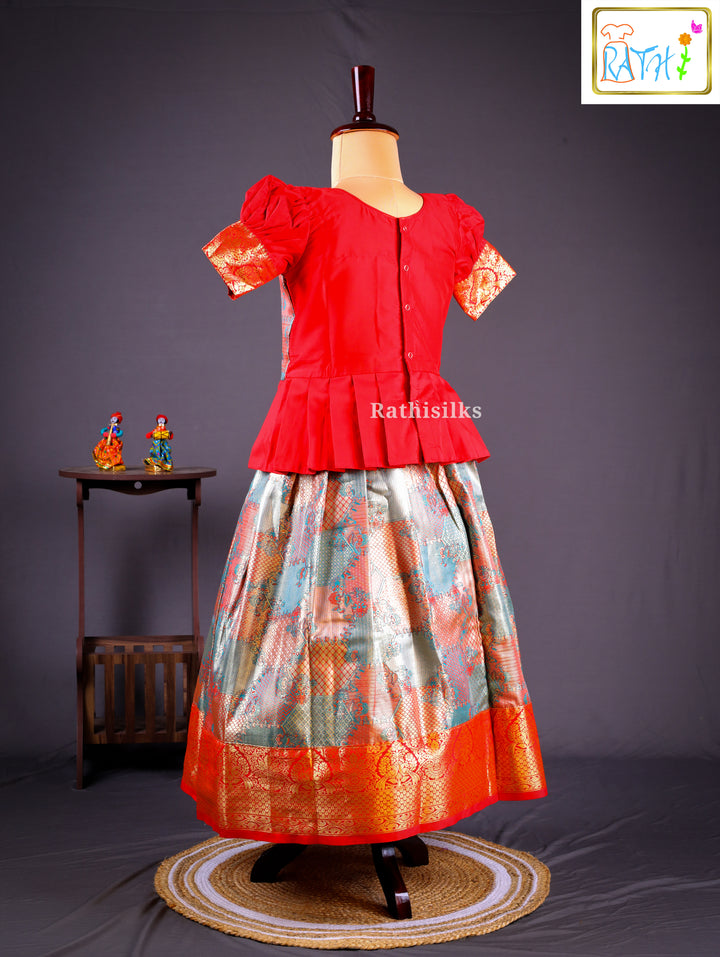 Karishma Brocade Top & Art Silk Brocade Skirt