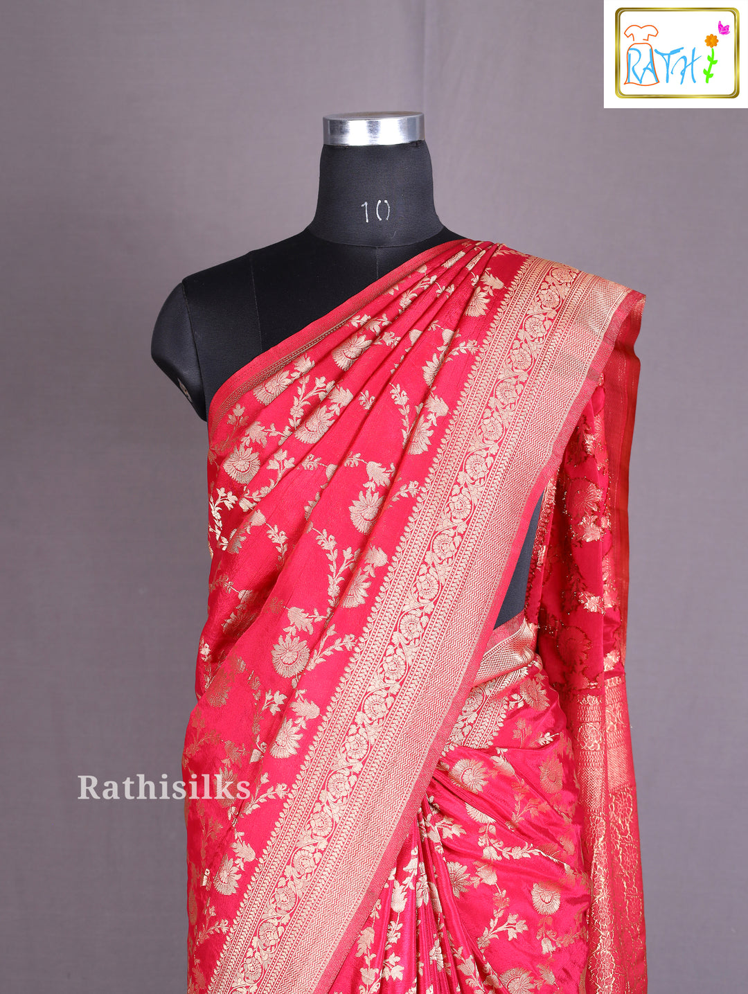 Elegant Red Synthetic Fancy Zinfan Saree