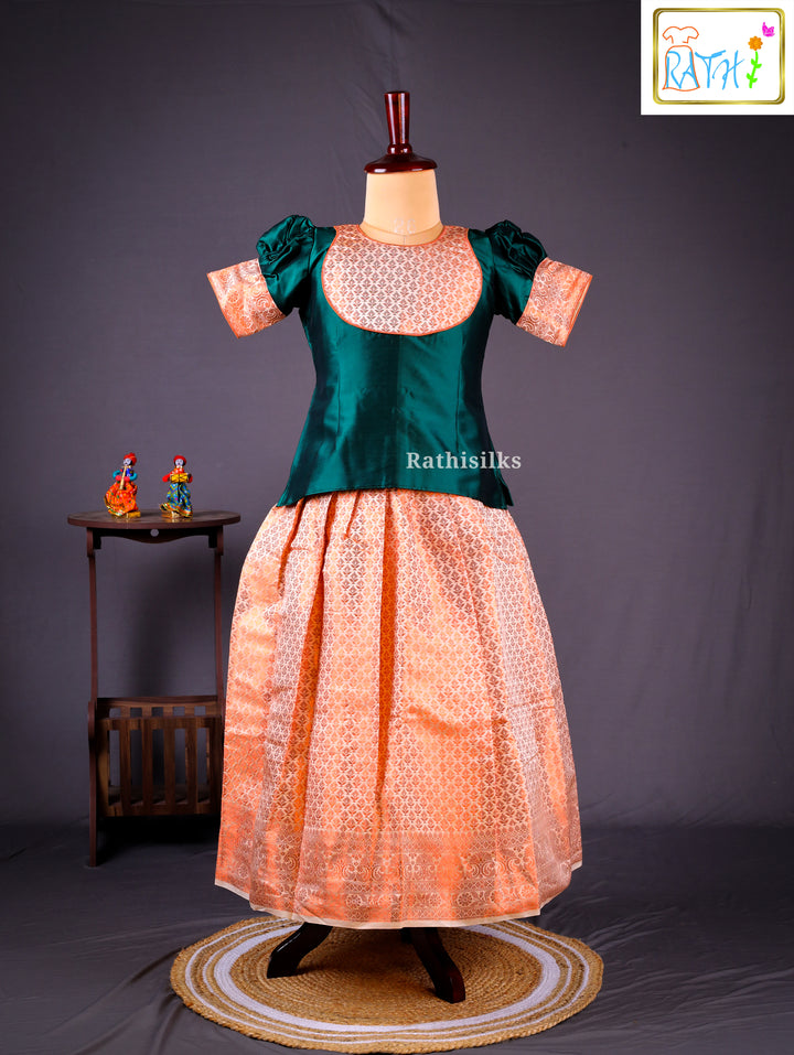 Karishma Top & Art Silk Brocade Skirt