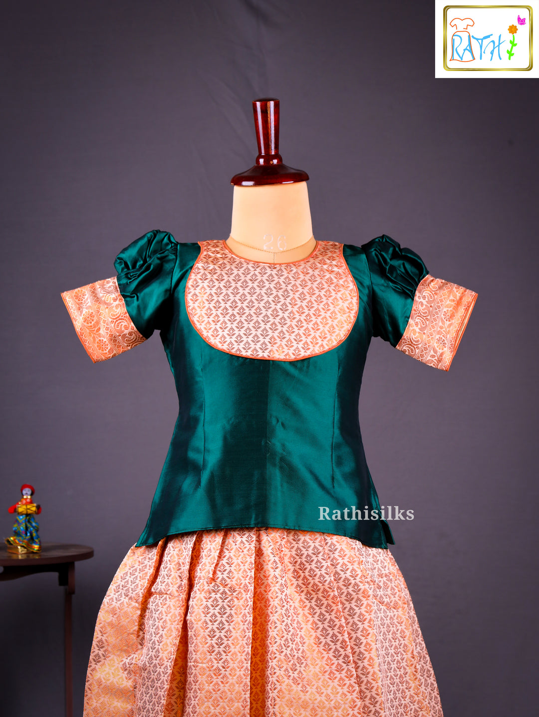 Karishma Top & Art Silk Brocade Skirt