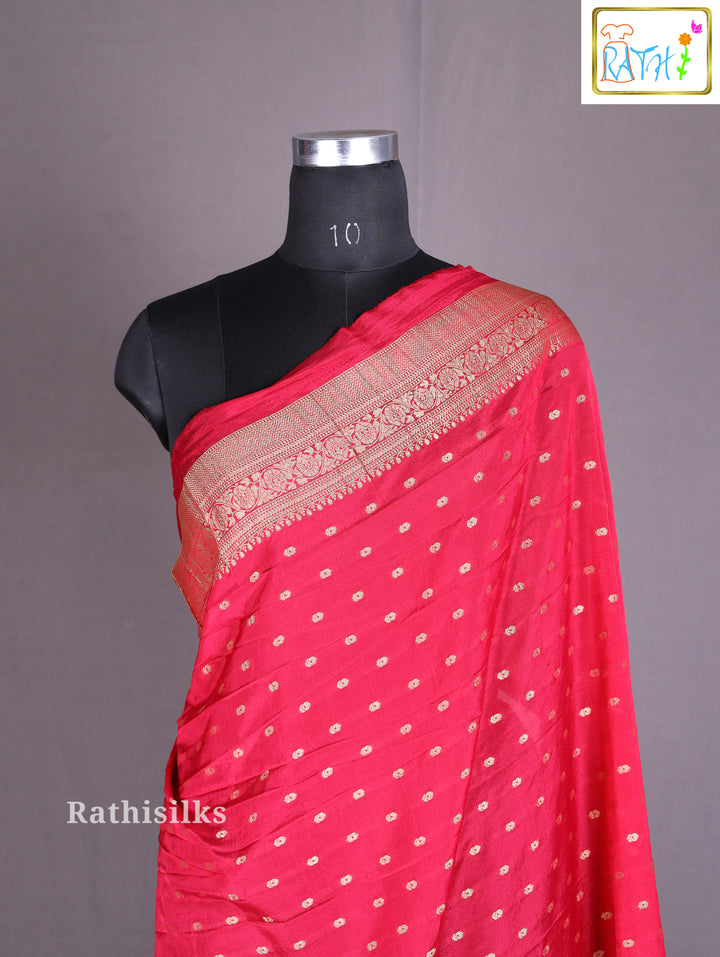 Elegant Red Synthetic Fancy Zinfan Saree