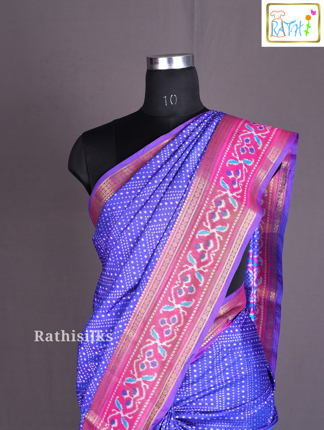 Synthetic Pochampally Border Saree