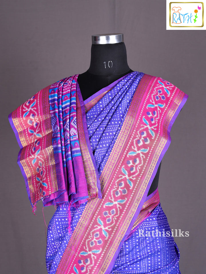 Synthetic Pochampally Border Saree