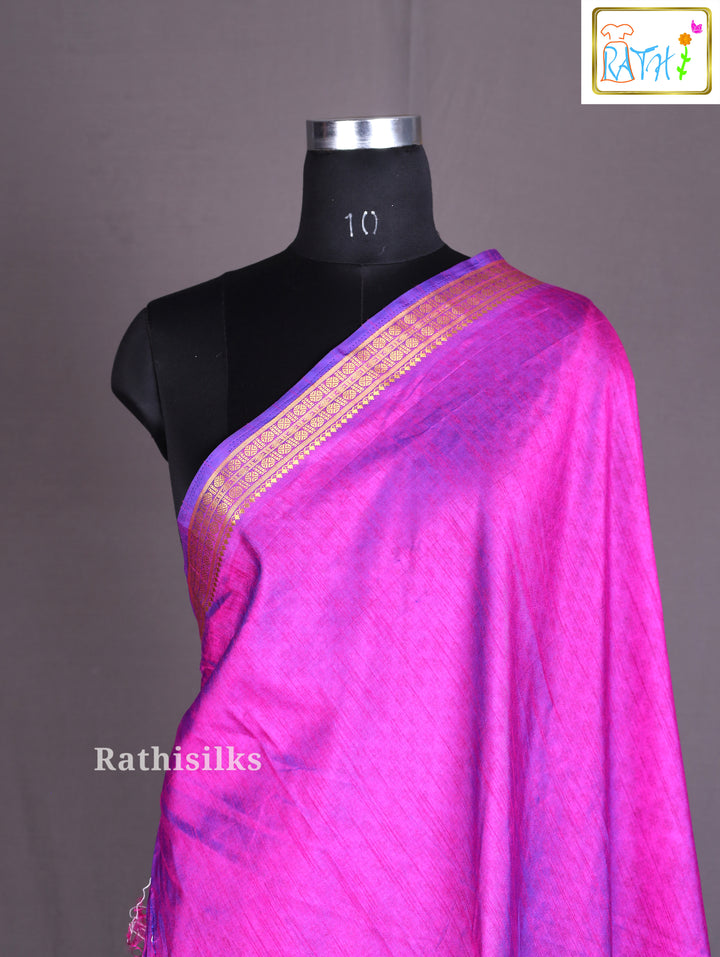 Synthetic Pochampally Border Saree