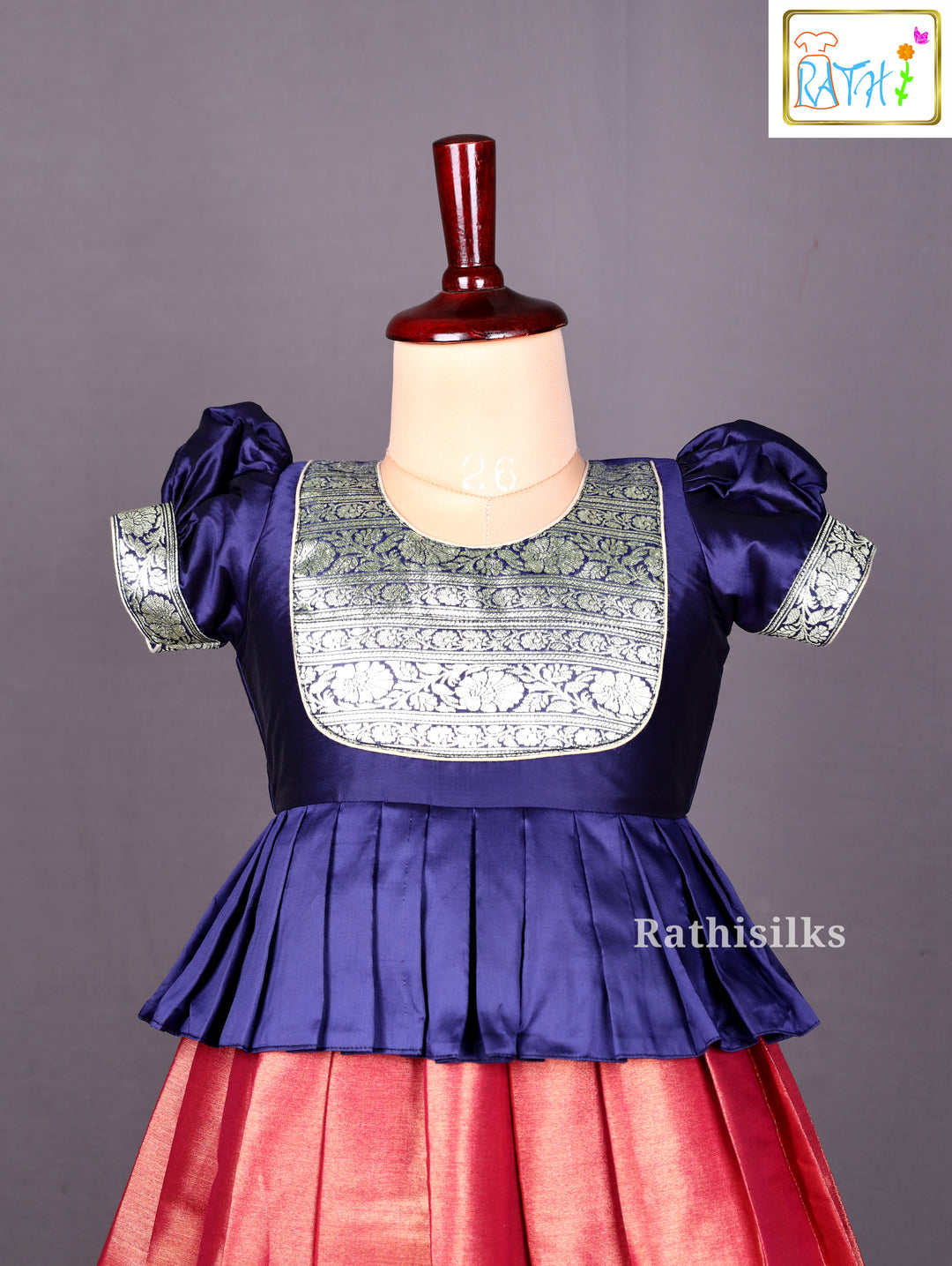 Traditional Art Silk Girls Pavadai Sattai Set