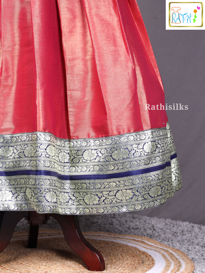 Traditional Art Silk Girls Pavadai Sattai Set