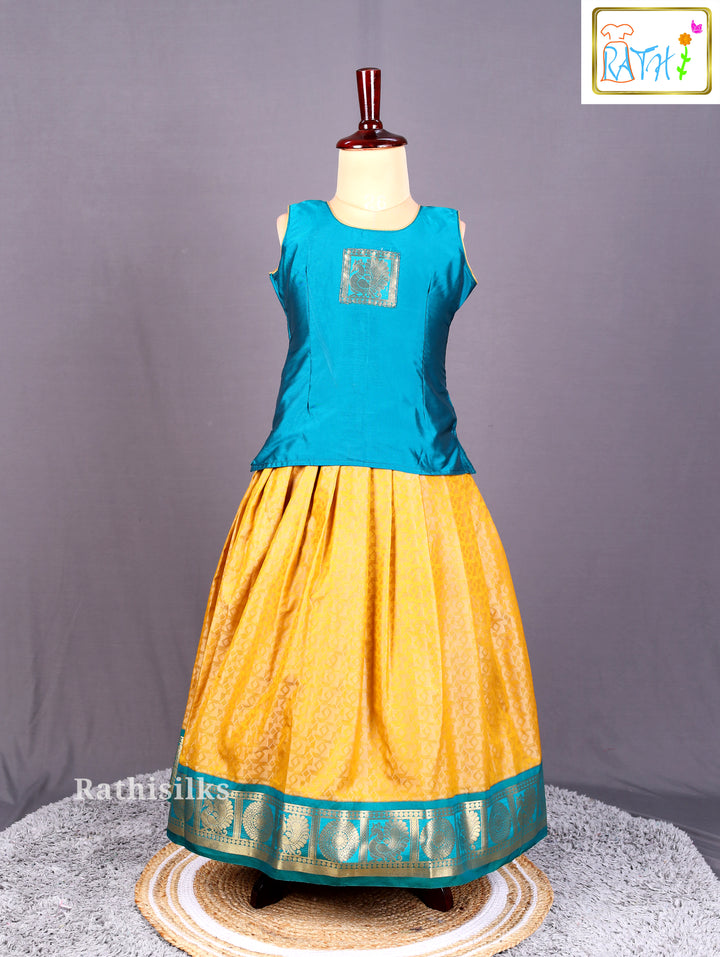 Karishma Top with Art Silk Pavadai Set