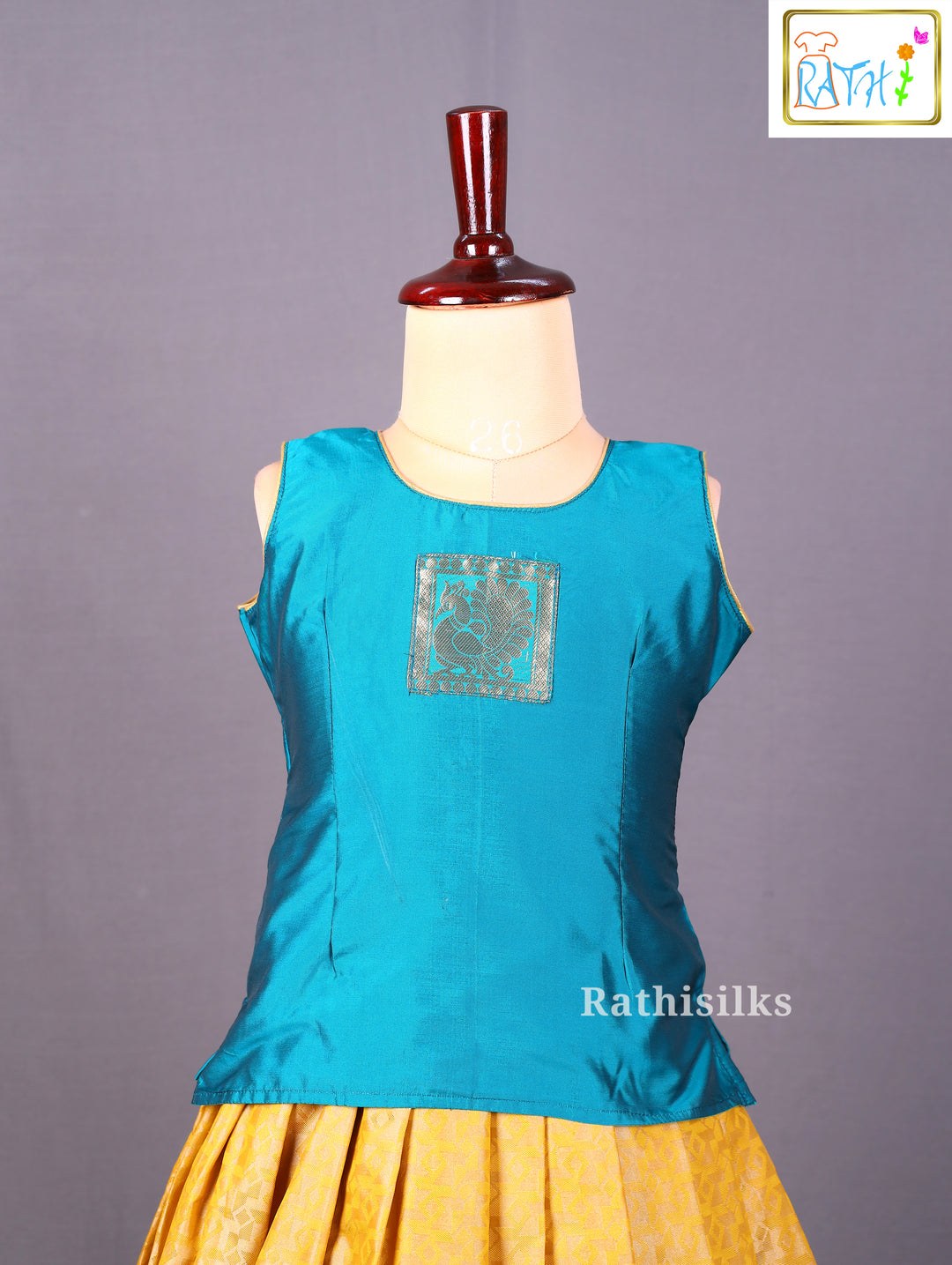Karishma Top with Art Silk Pavadai Set
