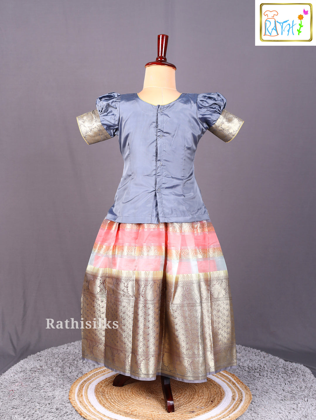 Karishma Top – Art Silk Pavadai Set