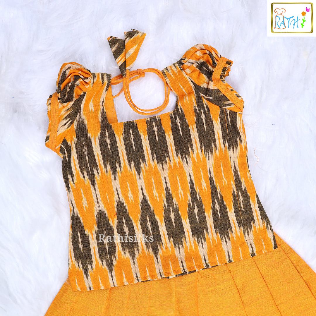 Traditional Ikat Design Cotton Pavadai Set
