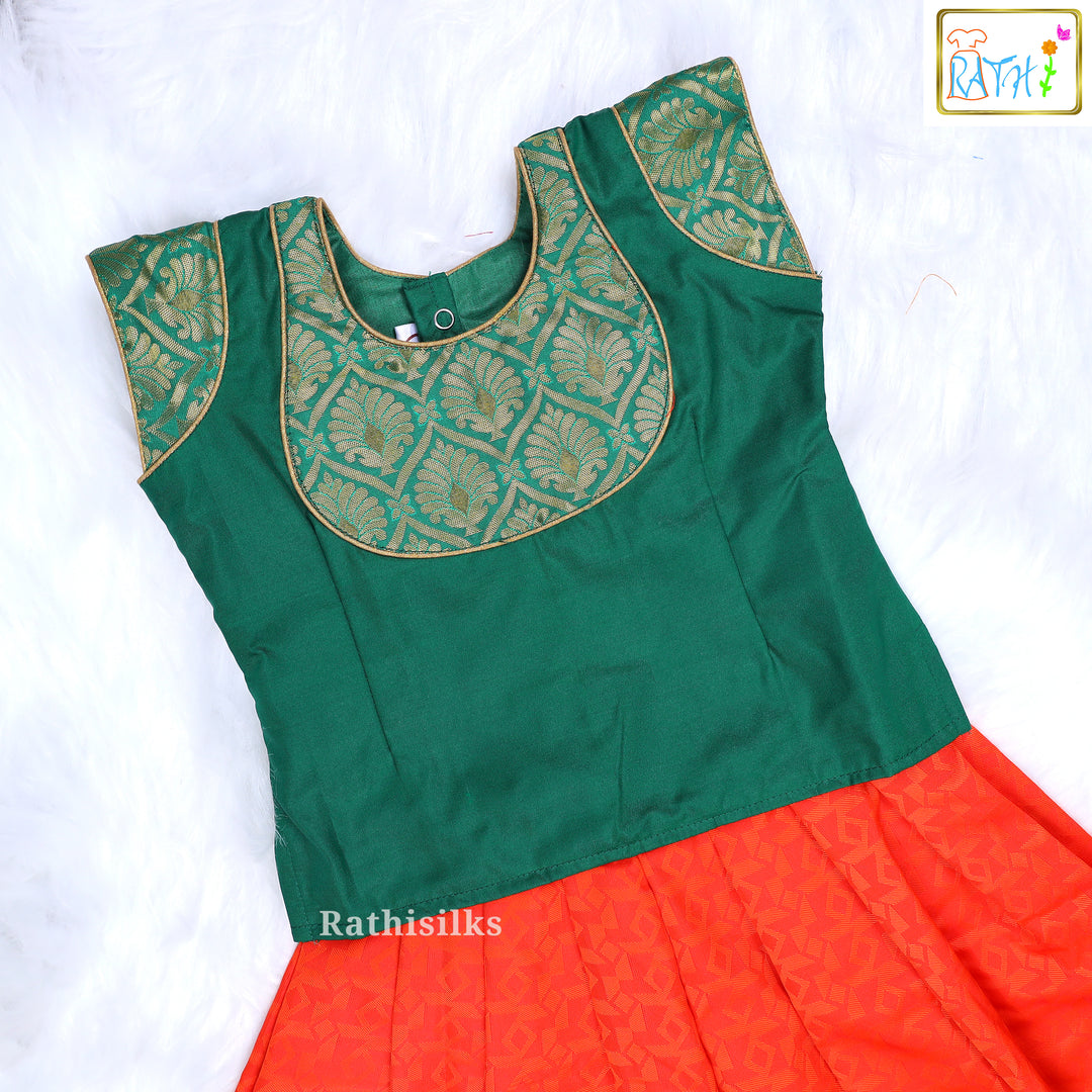 Karishma Top Art Silk Pavadai Set
