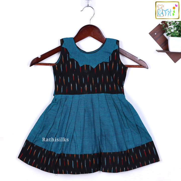 Ikat Mangalagiri Cotton Frock