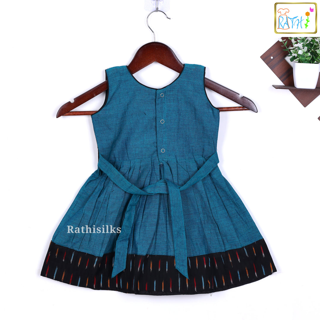 Ikat Mangalagiri Cotton Frock