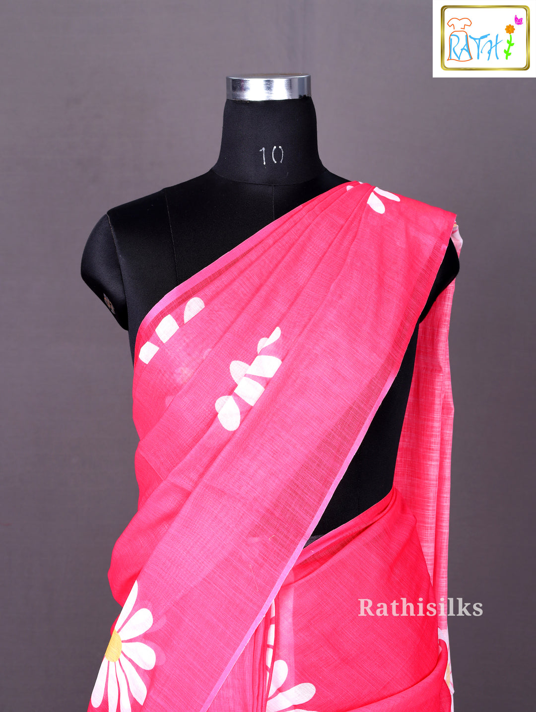 Linen Cotton Printed Saree