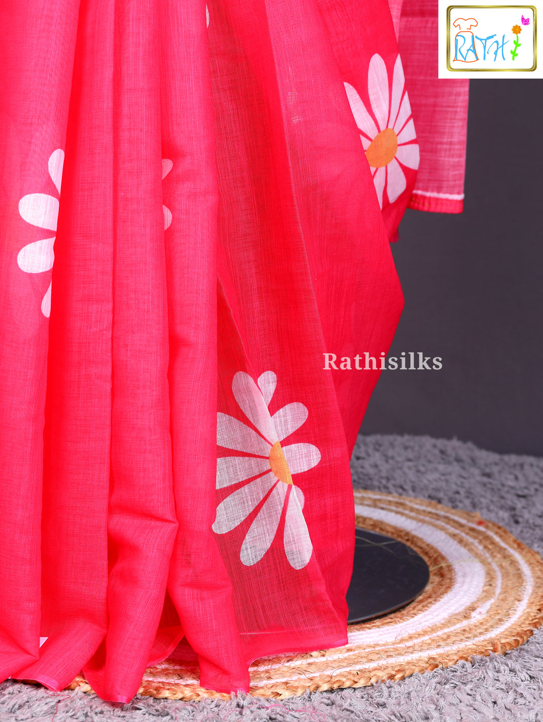 Linen Cotton Printed Saree