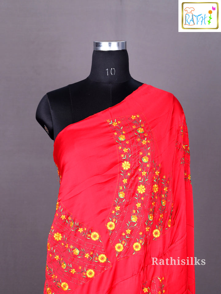 Elegant Satin Finish Saree