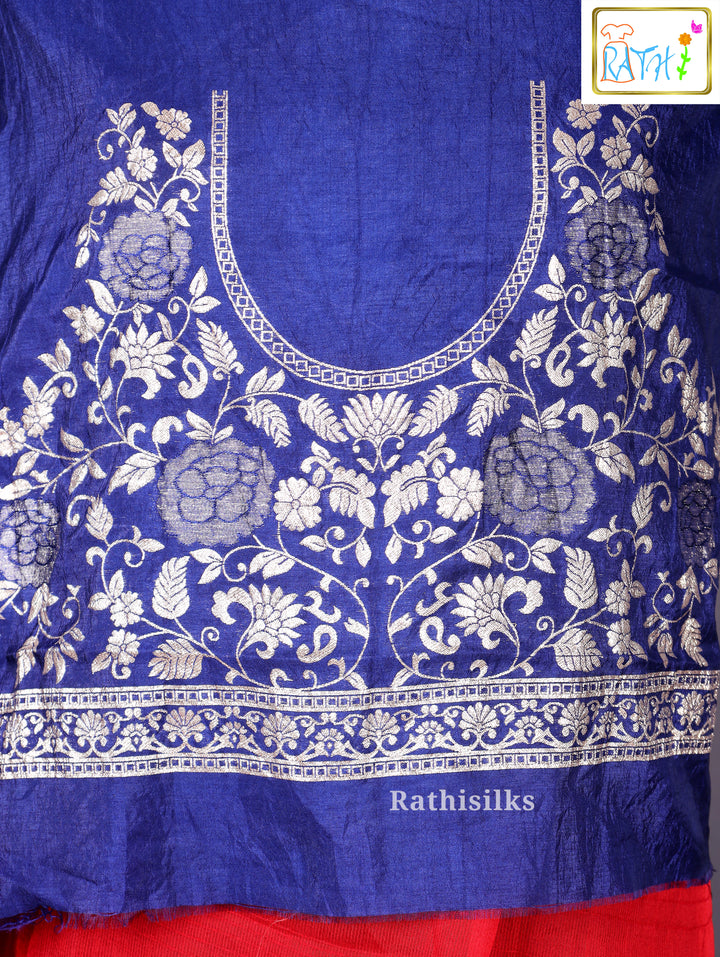 Graceful Red Semi Crape Saree