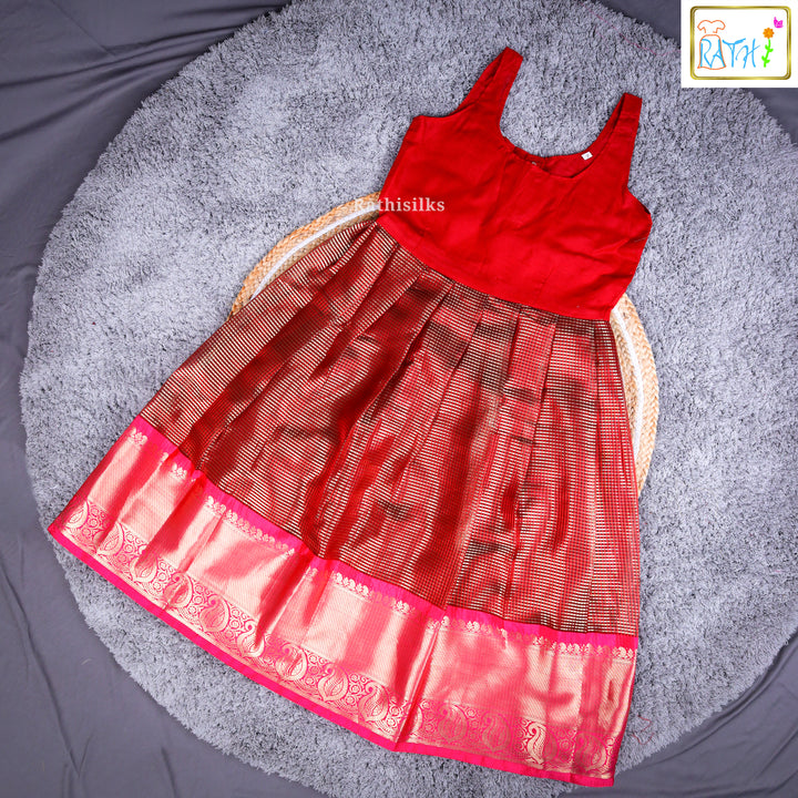 Traditional Pink Pavadai Sattai