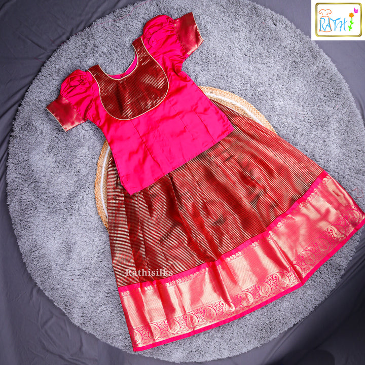 Traditional Pink Pavadai Sattai