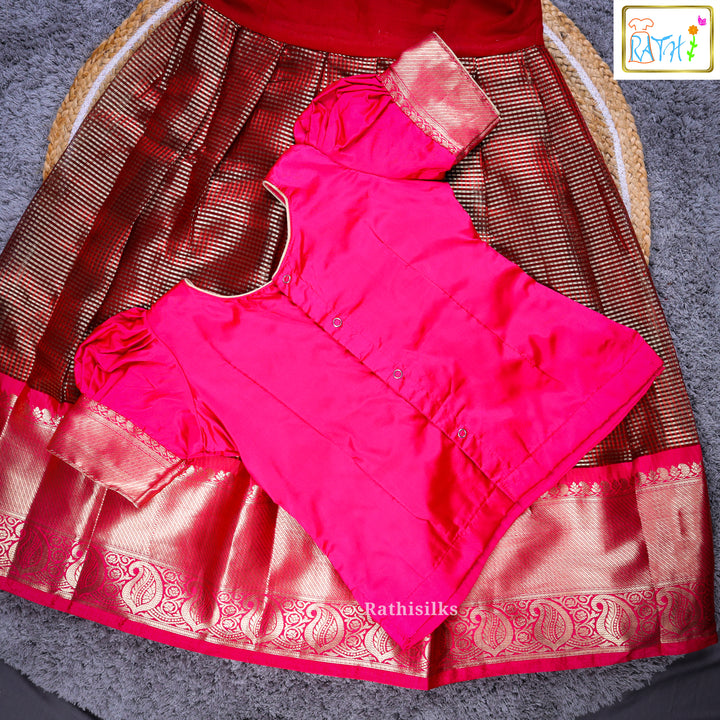 Traditional Pink Pavadai Sattai