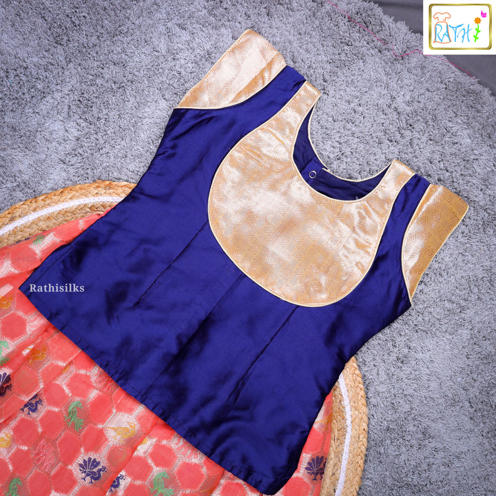 Traditional Pink & Coral Pavadai Sattai