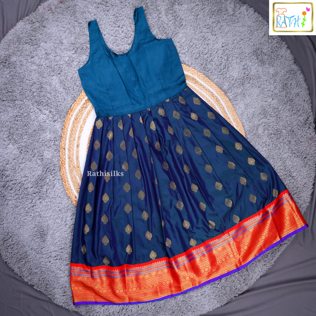 Traditional Red & Navy Pavadai Sattai
