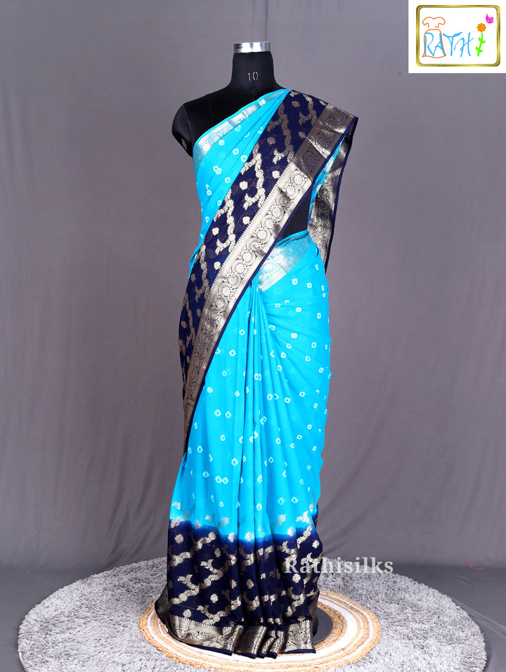 Royal Blue Semi Mysore Silk Saree