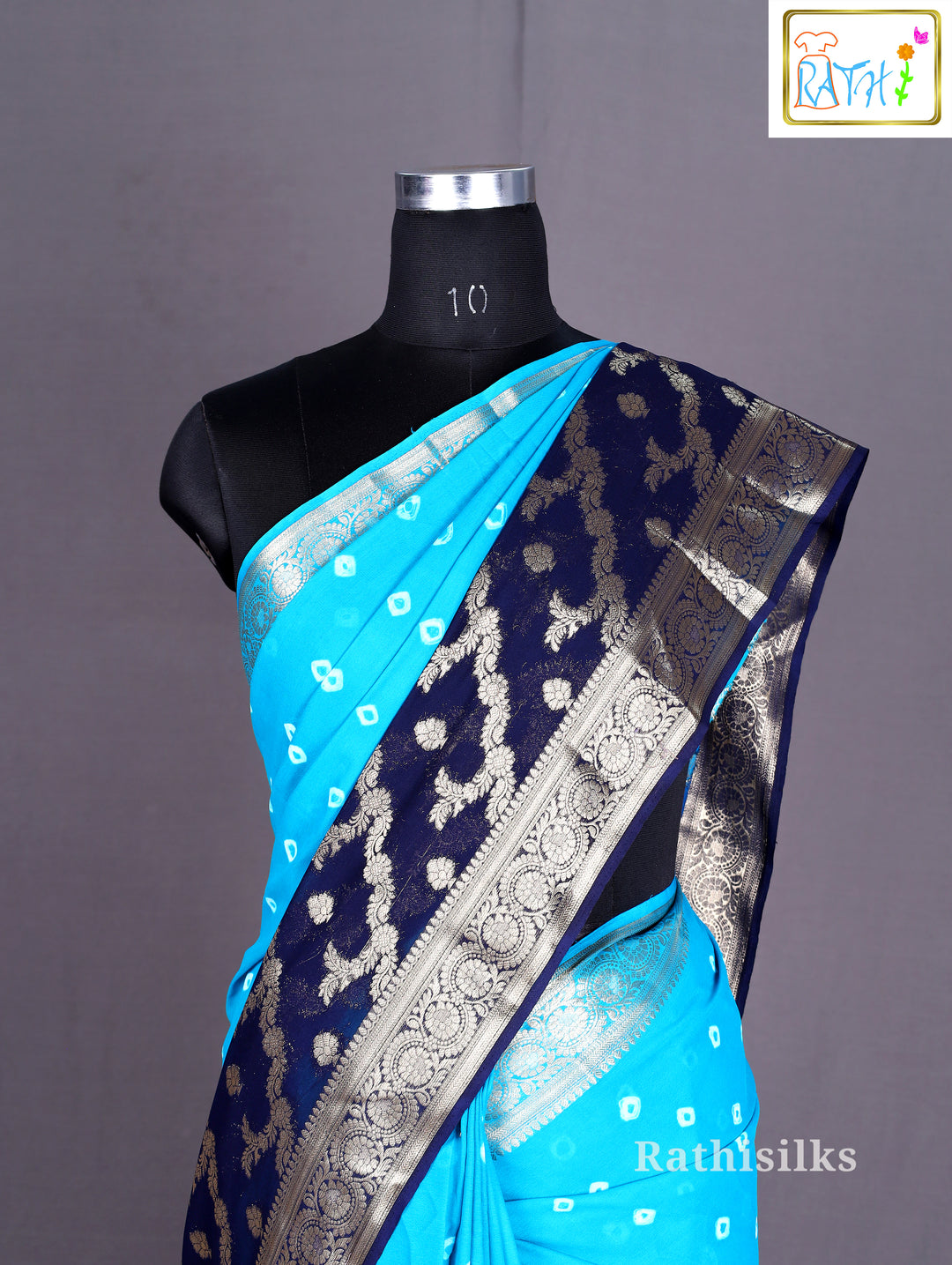 Royal Blue Semi Mysore Silk Saree