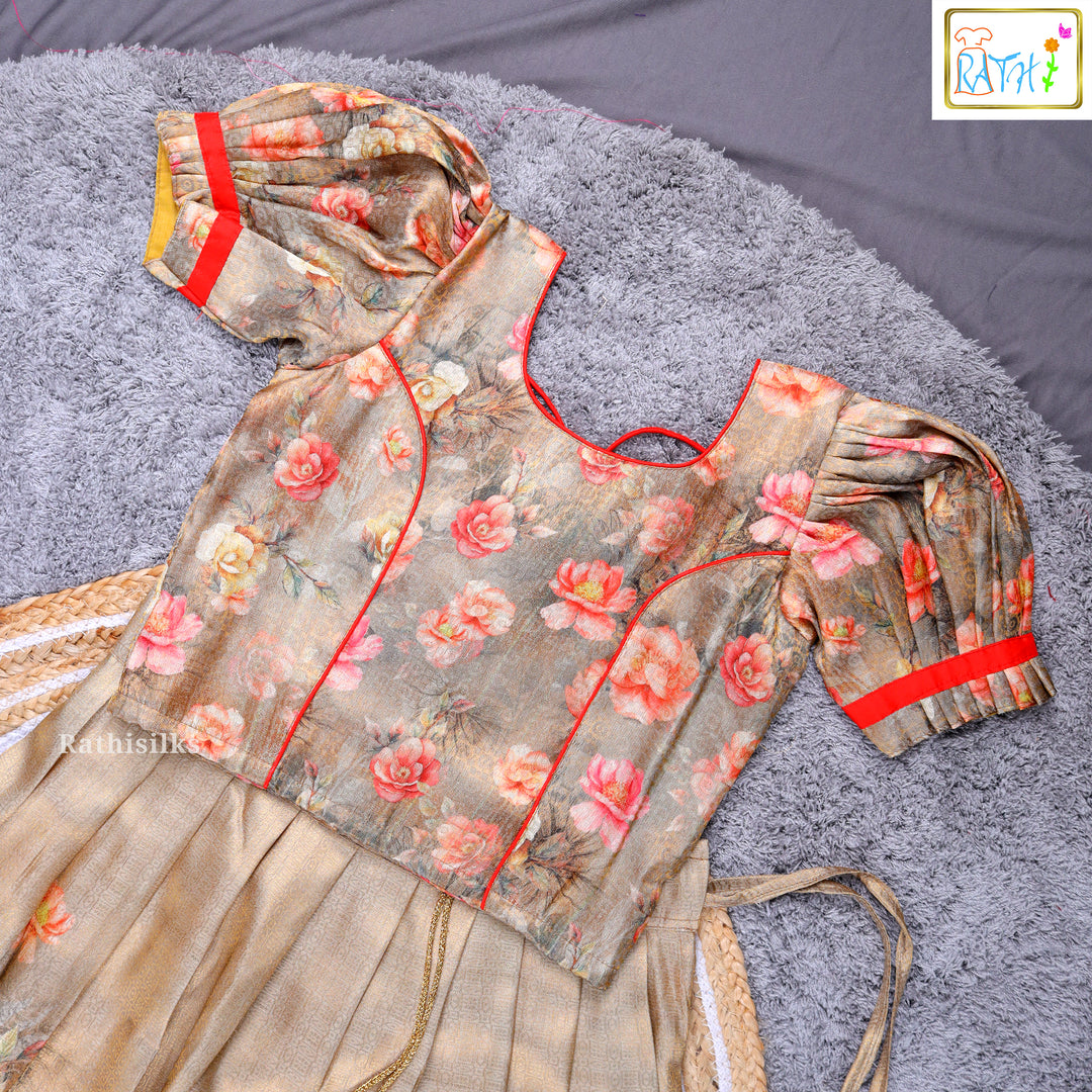 Traditional Floral Pavadai Sattai