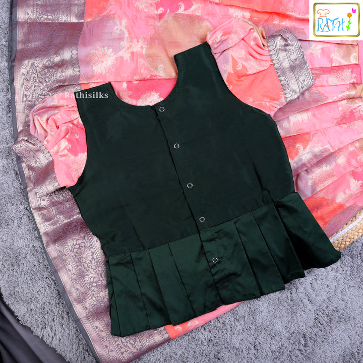 Traditional Pink & Green Pavadai Sattai