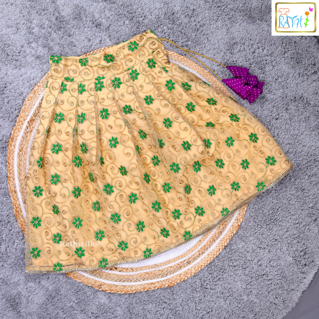 Traditional Purple & Yellow Pavadai Sattai