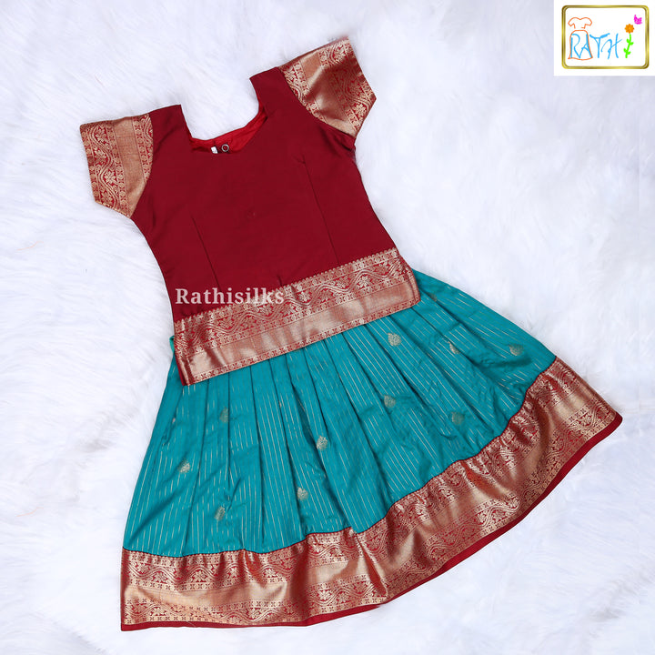 Karishma Top with Art Silk Pavadai Set