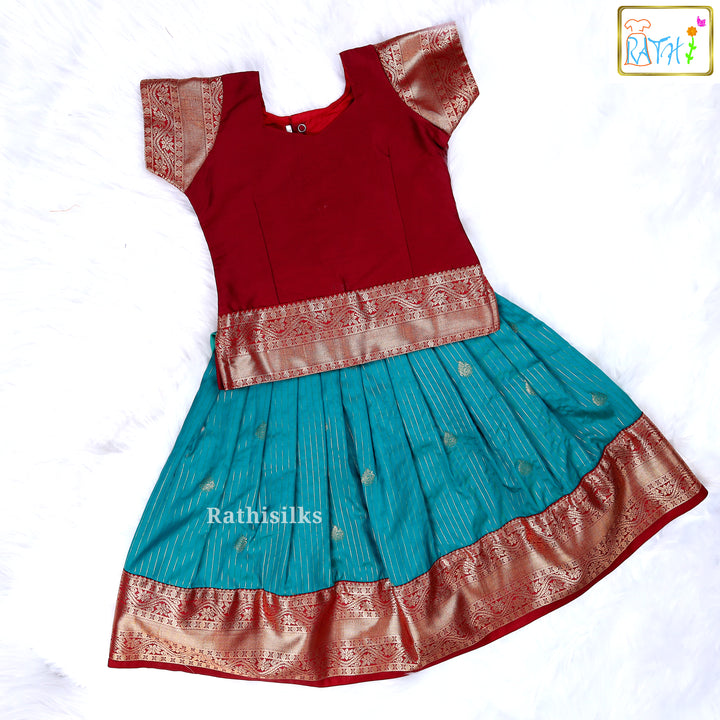 Karishma Top with Art Silk Pavadai Set