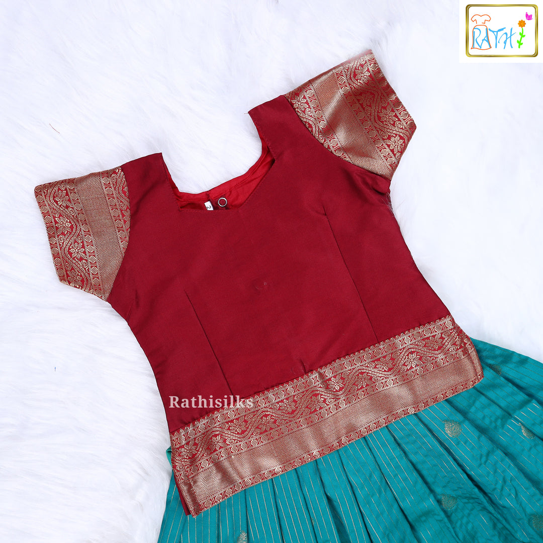 Karishma Top with Art Silk Pavadai Set