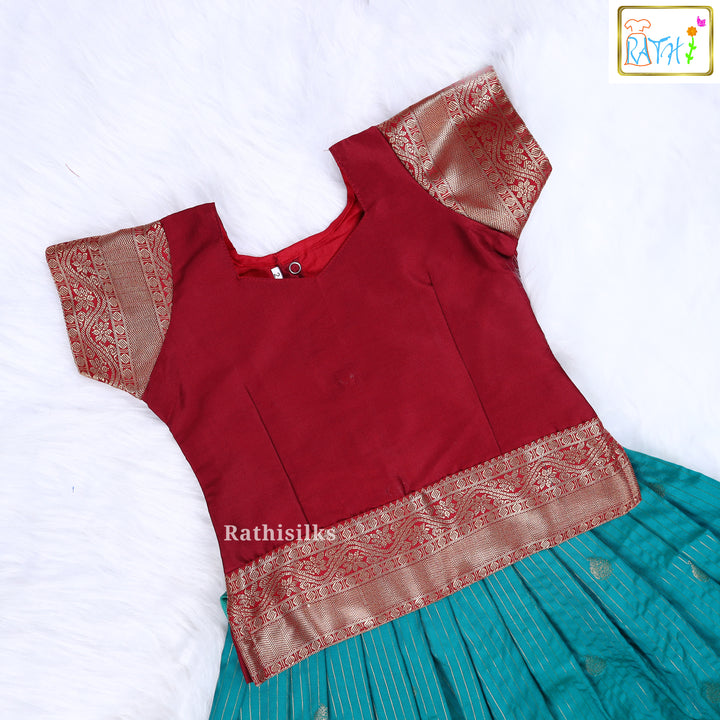 Karishma Top with Art Silk Pavadai Set