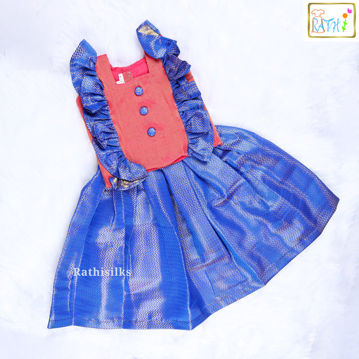 Stylish Art Silk Pavadai Set