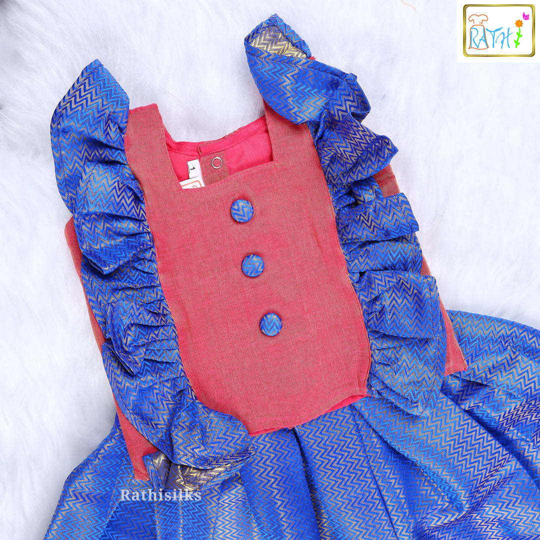 Stylish Art Silk Pavadai Set