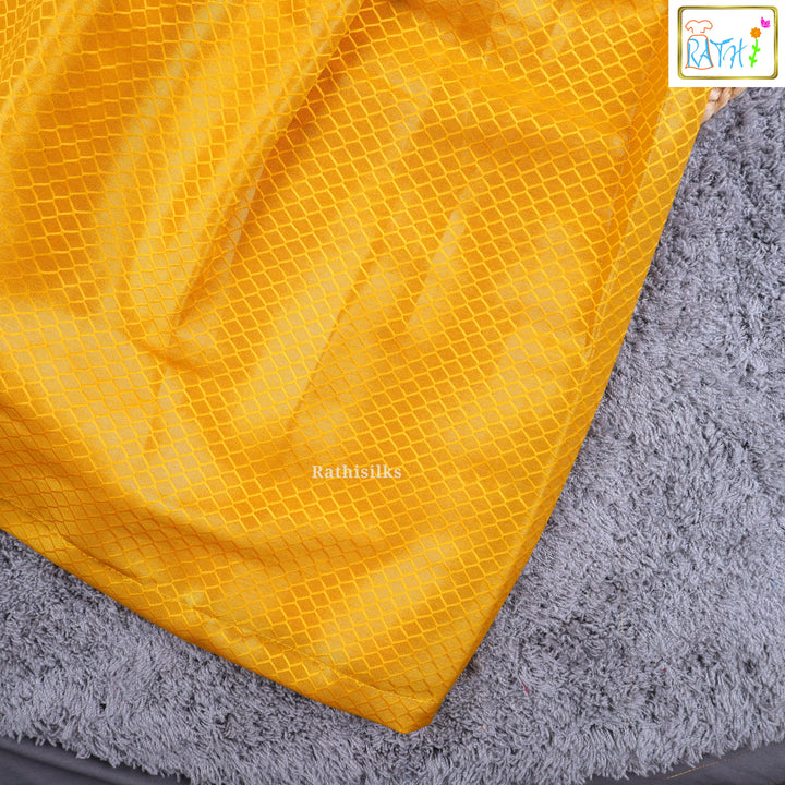 Traditional Green & Yellow Pavadai Sattai