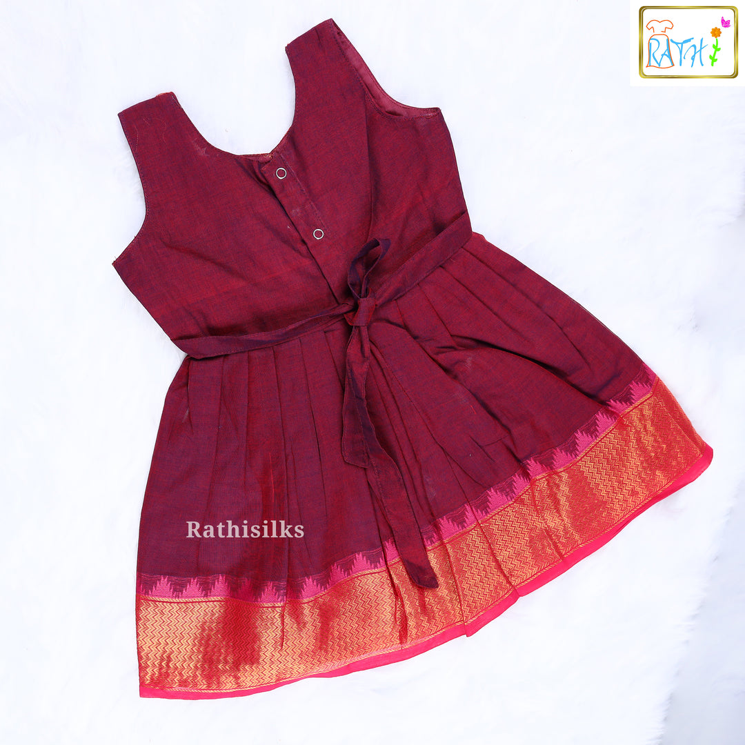 Elegant Mangalagiri Cotton Frock
