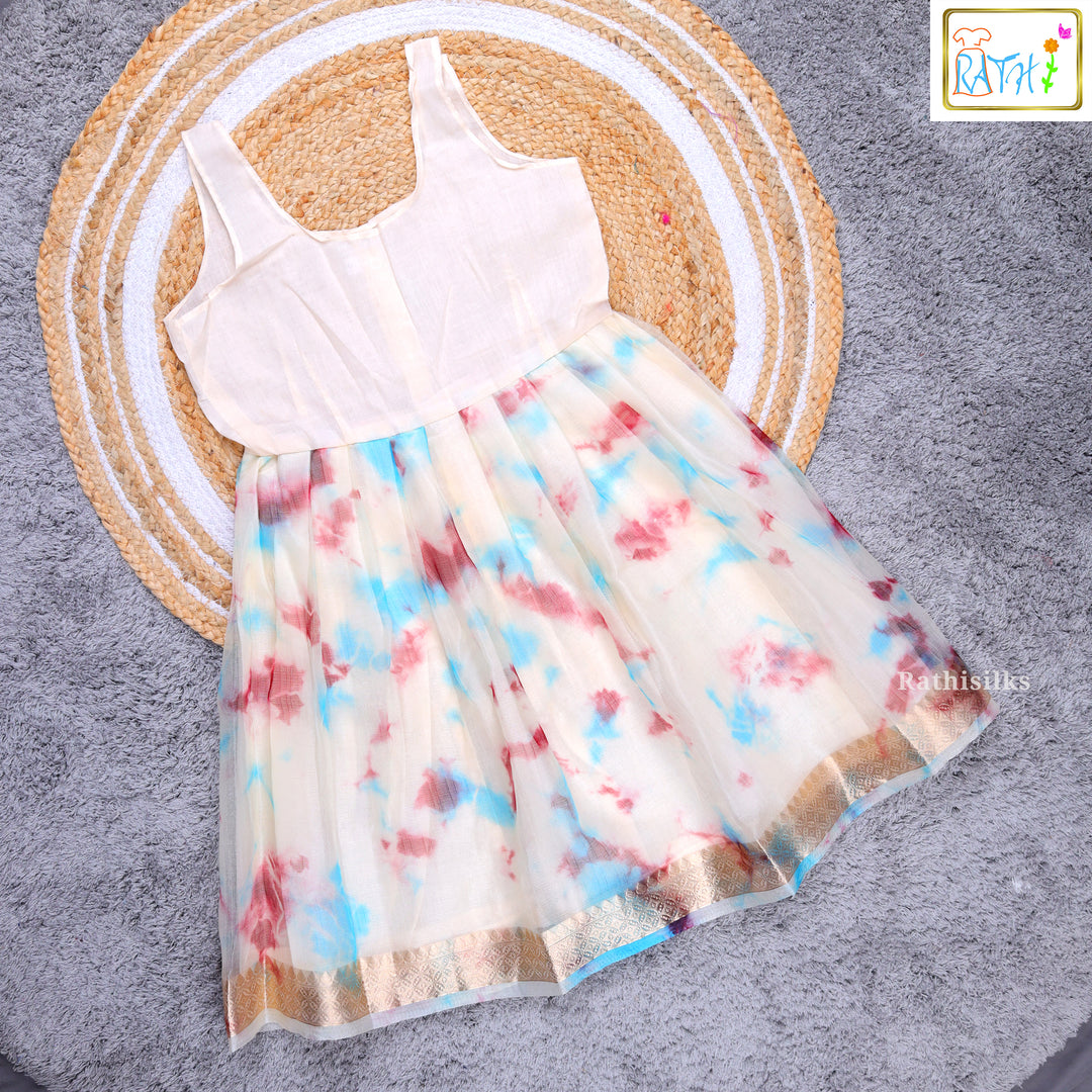 Blue & Cream Pavadai Sattai