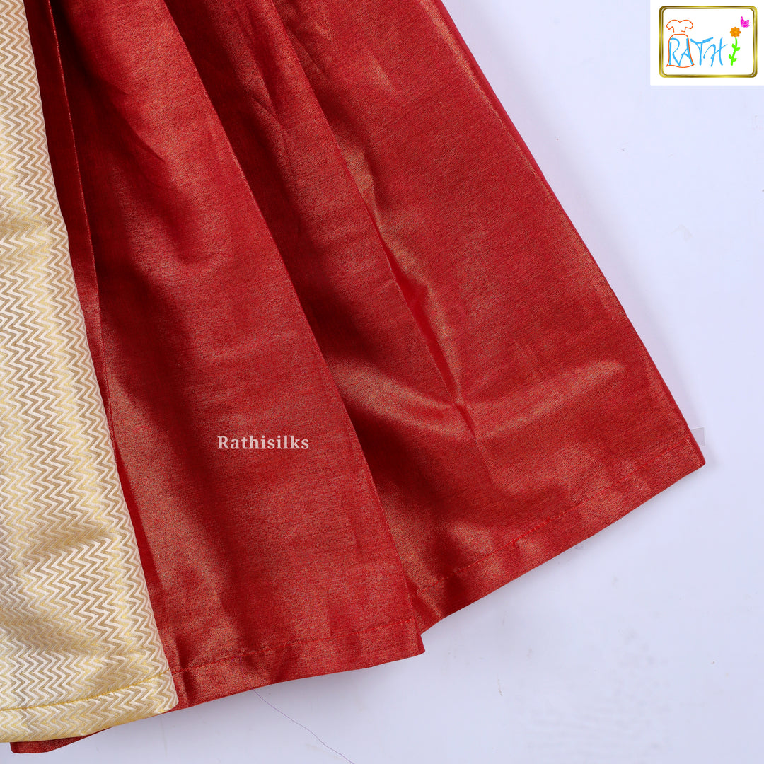 Red & Gold Tissue Frock