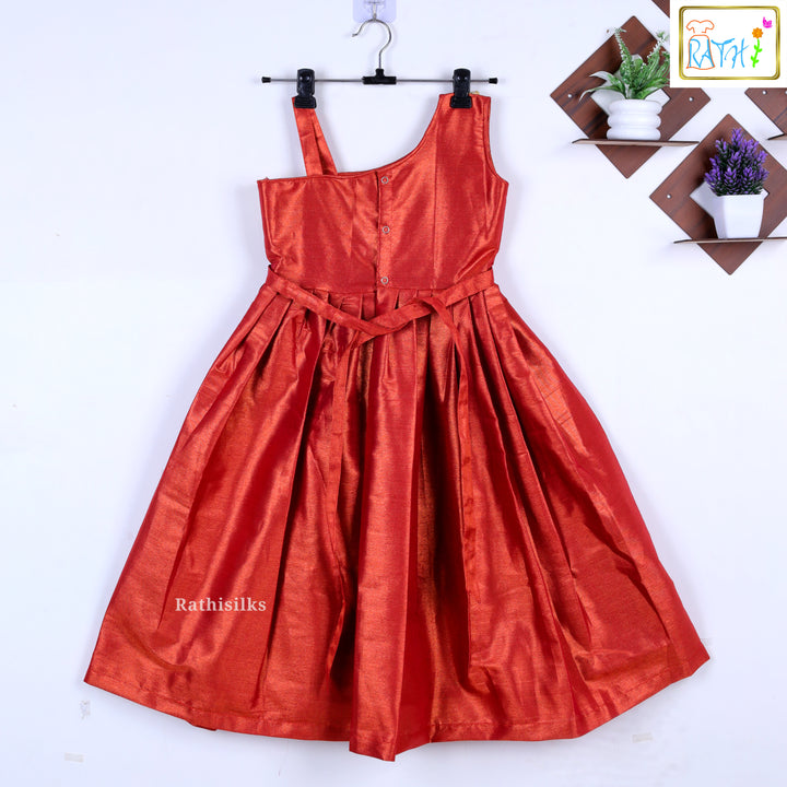 Red & Gold Tissue Frock