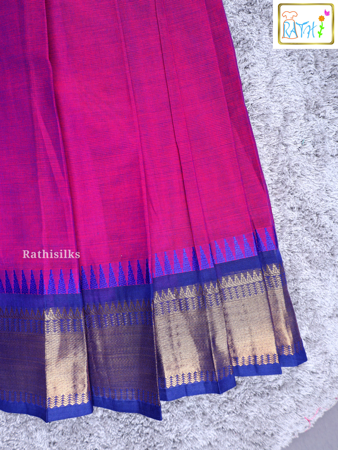 Traditional Green & Blue Pavadai Sattai