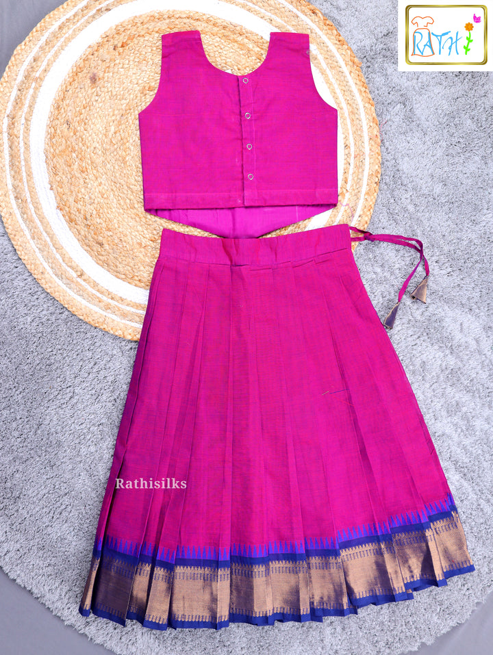 Traditional Green & Blue Pavadai Sattai