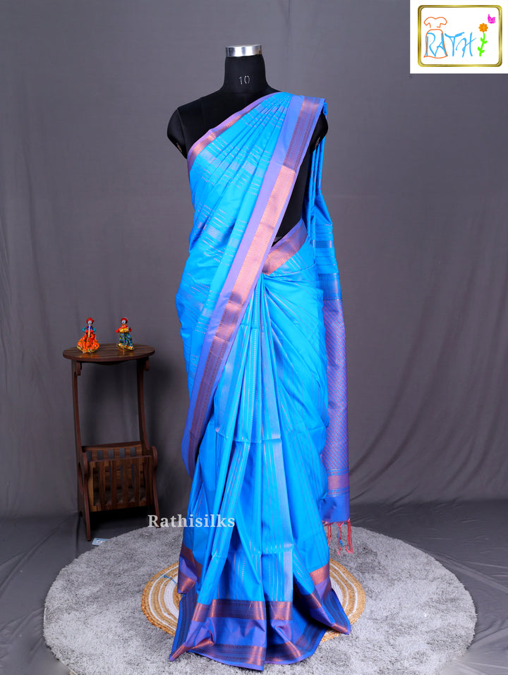 Elegant Blue Art Silk Saree