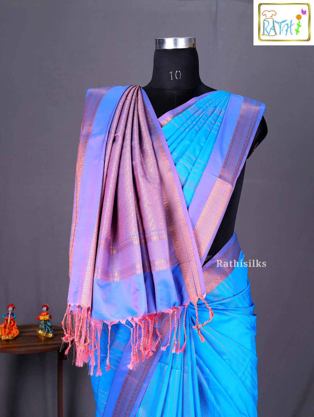Elegant Blue Art Silk Saree