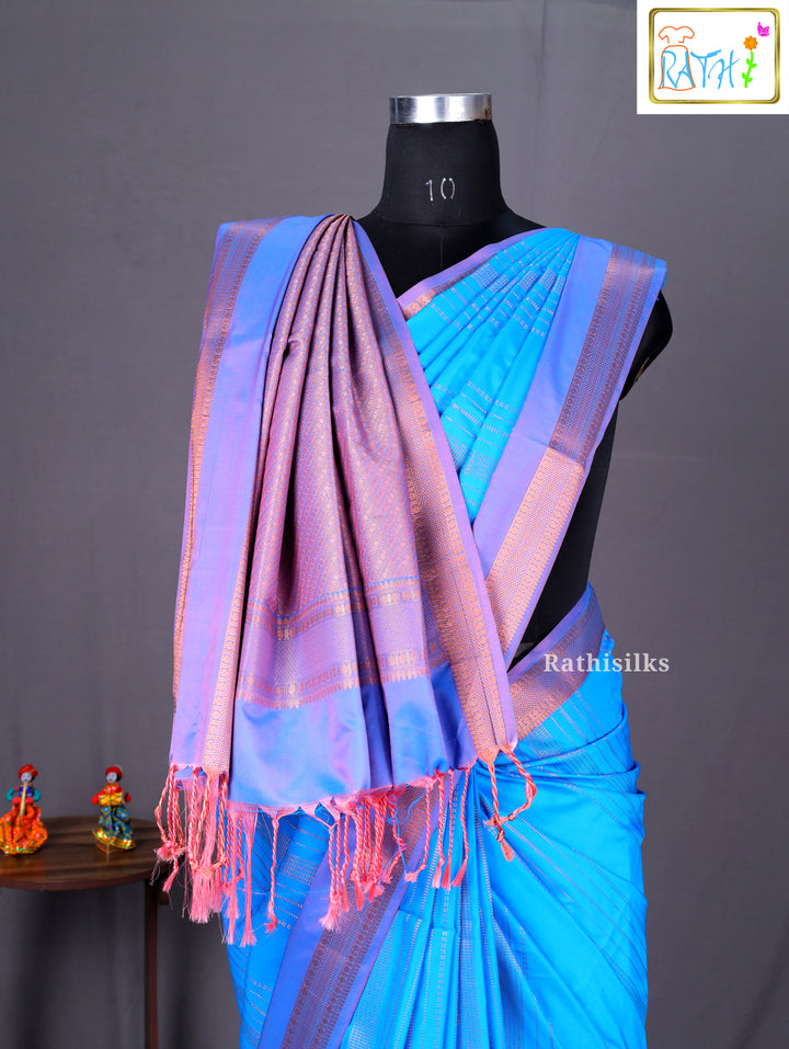 Elegant Blue Art Silk Saree