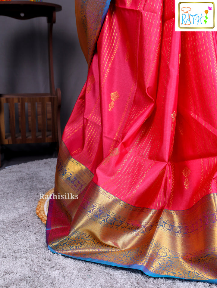 Elegant Pink Art Silk Saree